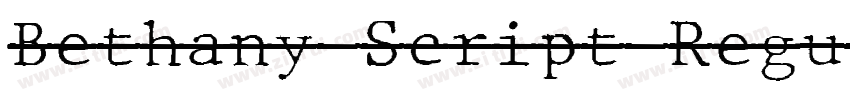 Bethany Script Regul字体转换